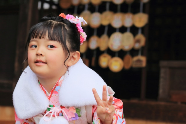 3 years old girl attending shichigosan